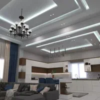 اجرای کناف تایل دامپا (نقاشی و نورپردازی)|خدمات پیشه و مهارت|شیراز, فرهنگ شهر|دیوار