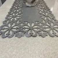 رومیزی و رواوپنی چرم اکلیلی|پرده، رانر، رومیزی|مهریز, |دیوار