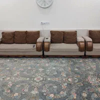 فروش یکدست مبل ۷نفره پارچه ترک سالم و محکم|مبلمان خانگی و میز عسلی|آزادشهر, |دیوار