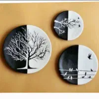 دیوارکوب سفالی طرح مینیمال