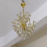 لوستر سه شاخه کریستالی