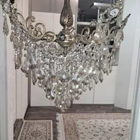 لوستر ۵ شعله بسیار شیک و سالم - تمام برنز|لوستر و چراغ آویز|مشهد, اقبال|دیوار