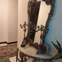 آیینه و شمعدان برنز