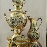سماور طلایی همراه سرویس***