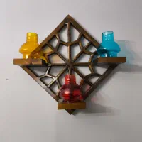 جا شمعی دیوارکوب چوبی