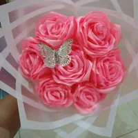 گل های روبانی با رنگ های مختلف|گل مصنوعی|یزد, |دیوار