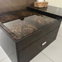 میز جلو مبلی کشودار همراه با دو عسلی