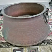 دیگ مسی سه منه 15 کیلو گرمی قدیمی عتیقه