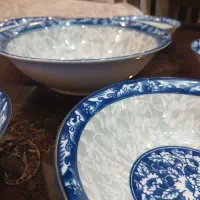 سرویس ۷پارچه انارخوری آبی قلم.قدیمی|ظروف سرو و پذیرایی|تهران, آشتیانی|دیوار