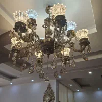 لوستر برنز سنگین 6 شاخه 12 شعله