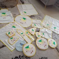 ست کامل ۱۲ پارچه دم کنی پیشبند طرح میوه