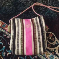 کیف دست باف دوشی زنانه طرح چوقا.