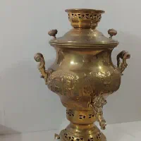 سماور زغالی و سرویس صبحونه خوری