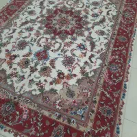 بافنده فرش جفت ۶متری دستباف پشم۳لا و ابریشم اقساطی