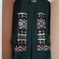 دو دست مانتو سوزن دوزی مجلسی