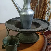 منقل و آفتابه و هاونگ مسی قدیمی