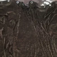 سلام دستک پرده پانچ مخمل قهوه ای ۳/۲