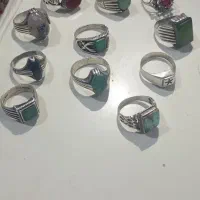 درود بر شما تعدادی انگشتر نقره و سنگهای معدن|جواهرات|شیراز, گود خزینه|دیوار