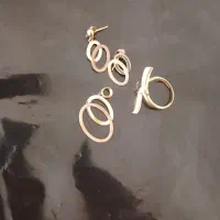 انگشتر  و گوشواره طلا۱۰گرم