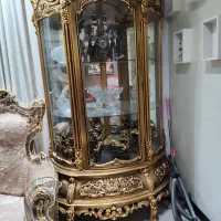 بوفه چوبی سلطنتی ورق طلا