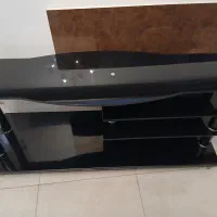 میز زیر تلویزیون شیشه ای طول ۱۲۰