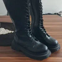 بوت چرم مشکی