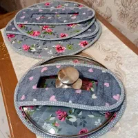 دمکنی چسبی و زیر قابلمه و دستگیره پروانه ترند جدید|سفره، حوله، دستمال آشپزخانه|نقده, |دیوار