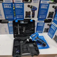 دریل شارژی ۲باطری با لوازم ویوارکس در ابزار رسولی