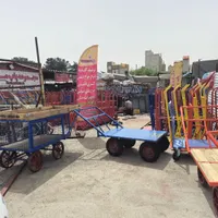 گاری یدک کش چهار چرخ پاپ حمل بار دستی یدک
