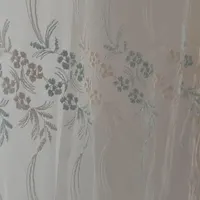 پرده تور گل دار