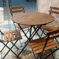 میز و صندلی تاشو چوبی|میز و صندلی غذاخوری|نجف‌آباد, طالقانی|دیوار