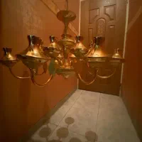 لوستر ۱۶ شعله دو عدد با یک ۴ شعله و یدونه فانوسی