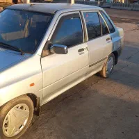 پراید نقره‌ای آبی مدل ۱۳۸۶