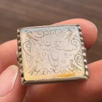 انگشتر عقیق سلیمانی خط قدیمی با رکاب آذری طهران