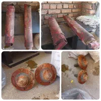 جک هیدرولیک تریلی و یک جفت توپی چرخ تراکتور