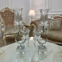شمعدان جفت کریستال اصل آلمانی آماریس