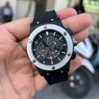 ساعت مردانه هابلوت کاسیو بند چرم و رابر تقویم دار|ساعت|ارومیه, |دیوار