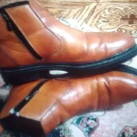 کفش چرم نیم زیب