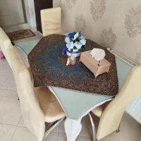 فروش فوری میزناهارخوری با صندلی های چرم|میز و صندلی غذاخوری|سمنان, |دیوار