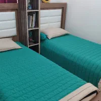 دوعدد تخت یک نفره همراه با روتختی ۳ تیکه وتشک|تخت و سرویس خواب|هشتگرد, تهران دشت|دیوار