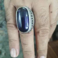 انگشتر لعل رکاب نقره