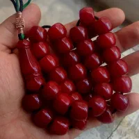 تسبیح کهربا مرجانی کوبایی108گرم