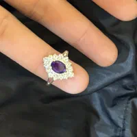 انگشتر جواهری زنانه آمیتیست