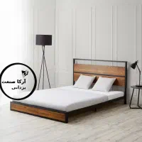 تخت خواب دونفره فلزی چوب یک نفره مدرن (آرکا صنعت)