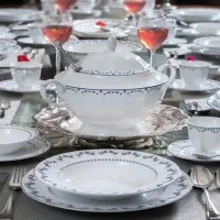 چینی زرین مدل فرانسیس سورمه ای کمیاب ۱۲نفره|ظروف سرو و پذیرایی|تهران, دبستان|دیوار