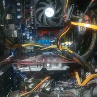 کامپیوتر چهار هسته ای ddr2 amd کامل با میز