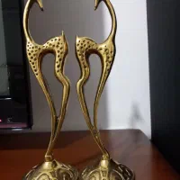 شیر و غزال برنجی|مجسمه، تندیس، ماکت|رباط‌کریم, نصیرشهر|دیوار