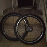 یک جفت رینگ و لاستیک و تیوپ دوچرخه سایز 24