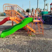 بازی چهار کاره فلزی تاب سرسره الاکلنگ ست ورزشی کد۱|اسباب‌‌بازی|بندر گناوه, |دیوار