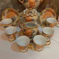 سرویس قهوه خوری طلاکوب قدیمی